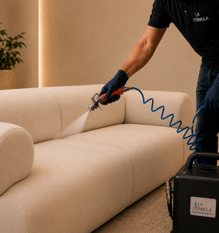 Aplicación profesional de protección textil La Fórmula
